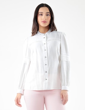 Blusa camisersa Pierre Cardin Blossom Pink manga larga para mujer