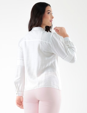 Blusa camisersa Pierre Cardin Blossom Pink manga larga para mujer