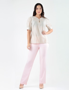 Blusa Pierre Cardin Blossom Pink manga al codo para mujer