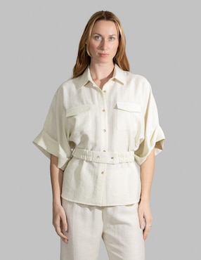 Blusa Bliss by Oh Pomp manga corta para mujer