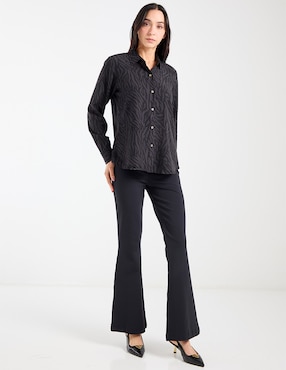 Blusa camisera Parllieni manga larga para mujer