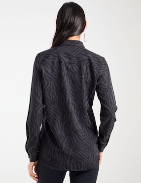 Blusa camisera Parllieni manga larga para mujer