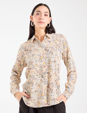Blusa camisera Parllieni manga larga para mujer