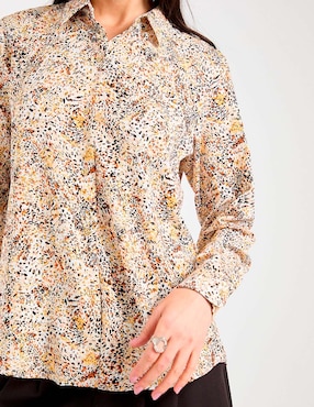 Blusa camisera Parllieni manga larga para mujer
