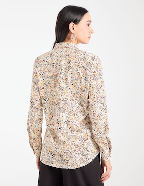 Blusa camisera Parllieni manga larga para mujer