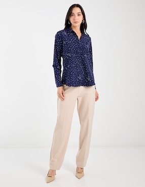 Blusa camisera Parllieni manga larga para mujer