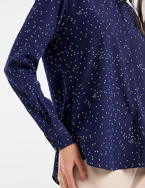 Blusa camisera Parllieni manga larga para mujer