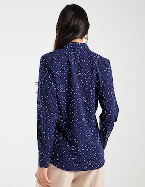 Blusa camisera Parllieni manga larga para mujer