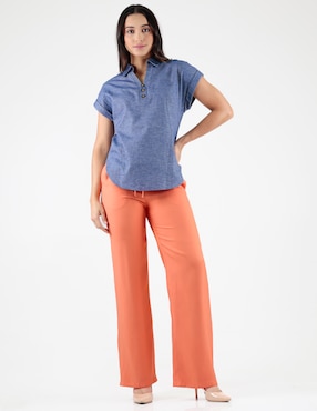 Blusa Pierre Cardin manga corta para mujer