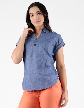 Blusa Pierre Cardin manga corta para mujer