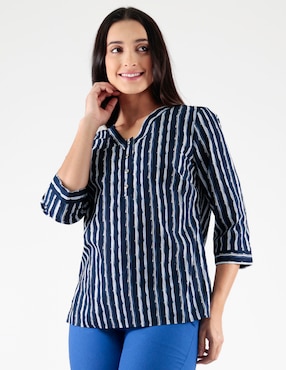 Blusa Pierre Cardin manga 3/4 para mujer