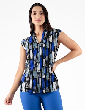 Blusa Pierre Cardin manga corta para mujer