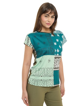 Blusa Alexis manga corta para mujer