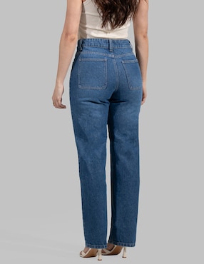 Jeans relajado cintura alta Oh Pomp para mujer