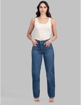 Jeans relajado cintura alta Oh Pomp para mujer