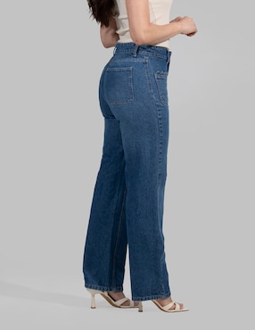 Jeans relajado cintura alta Oh Pomp para mujer