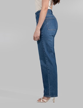 Jeans relajado cintura alta Oh Pomp para mujer