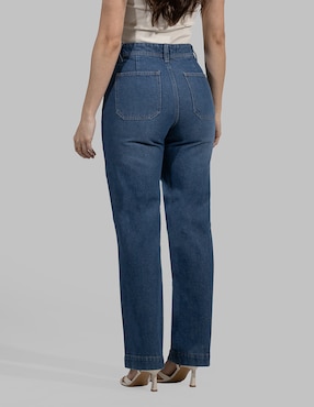 Jeans wide leg cintura alta Oh Pomp para mujer