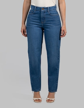 Jeans straight cintura alta Oh Pomp para mujer