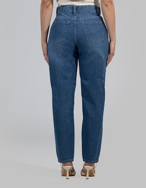Jeans straight cintura alta Oh Pomp para mujer