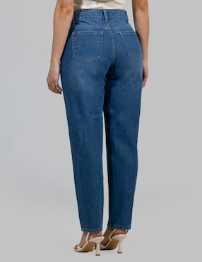 Jeans straight cintura alta Oh Pomp para mujer