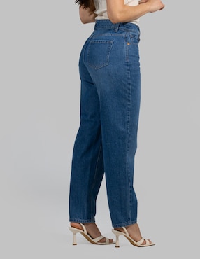 Jeans straight cintura alta Oh Pomp para mujer