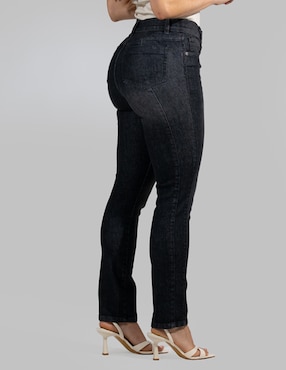 Jeans straight cintura alta Oh Pomp para mujer