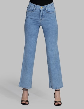Jeans straight cintura alta Oh Pomp para mujer