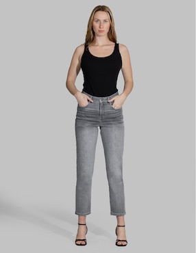 Jeans slim cintura alta Oh Pomp para mujer