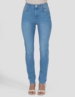 Jeans skinny cintura alta Oh Pomp para mujer