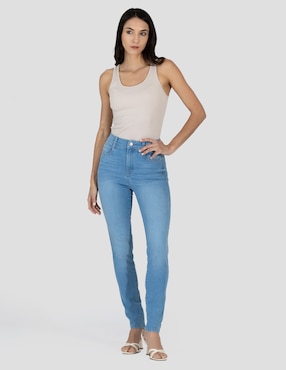 Jeans skinny cintura alta Oh Pomp para mujer