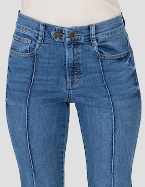 Jeans bota media cintura Oh Pomp para mujer