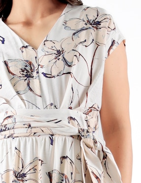 Vestido a la rodilla formal Pierre Cardin Hibiscus Navy para mujer