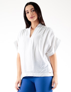 Blusa Pierre Cardin manga corta para mujer