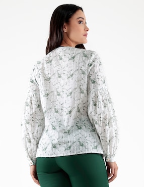 Blusa Pierre Cardin manga larga para mujer