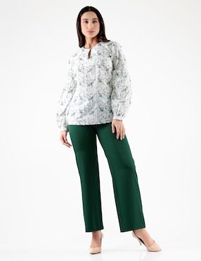 Blusa Pierre Cardin manga larga para mujer