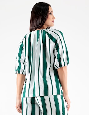 Blusa Pierre Cardin manga al codo para mujer