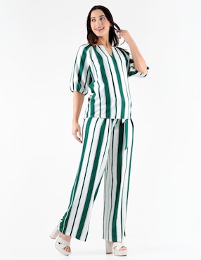 Blusa Pierre Cardin manga al codo para mujer