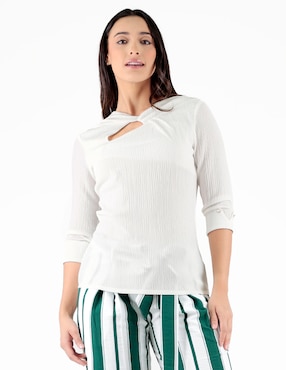 Blusa Pierre Cardin manga 3/4 para mujer