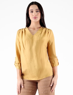 Blusa Pierre Cardin manga 3/4 para mujer