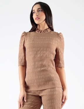 Blusa Pierre Cardin manga al codo para mujer