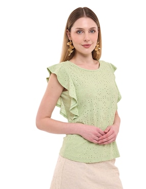 Blusa Alexis manga corta para mujer