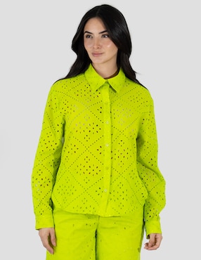 Blusa Bliss By Oh Pomp manga larga para mujer