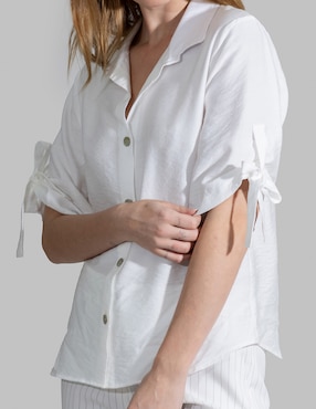 Blusa Bliss by Oh Pomp manga al codo para mujer