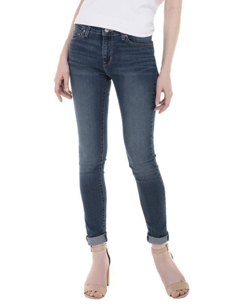 Jeans skinny Levi's 711 lavado obscuro corte cadera para mujer