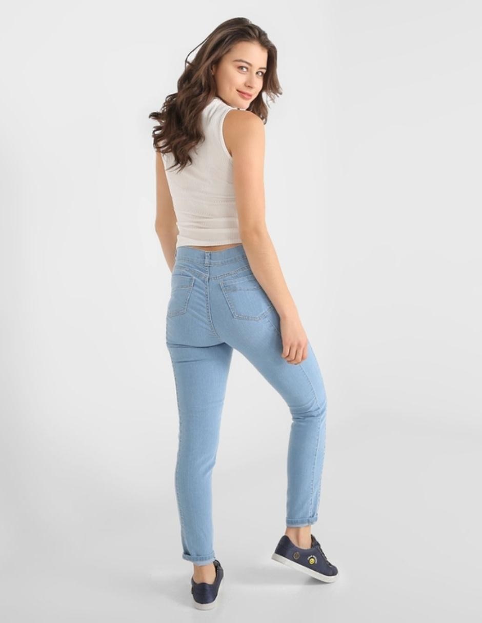 Jeans skinny a la cintura para mujer 5