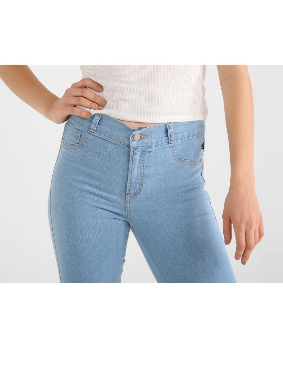 Jeans skinny a la cintura para mujer 7