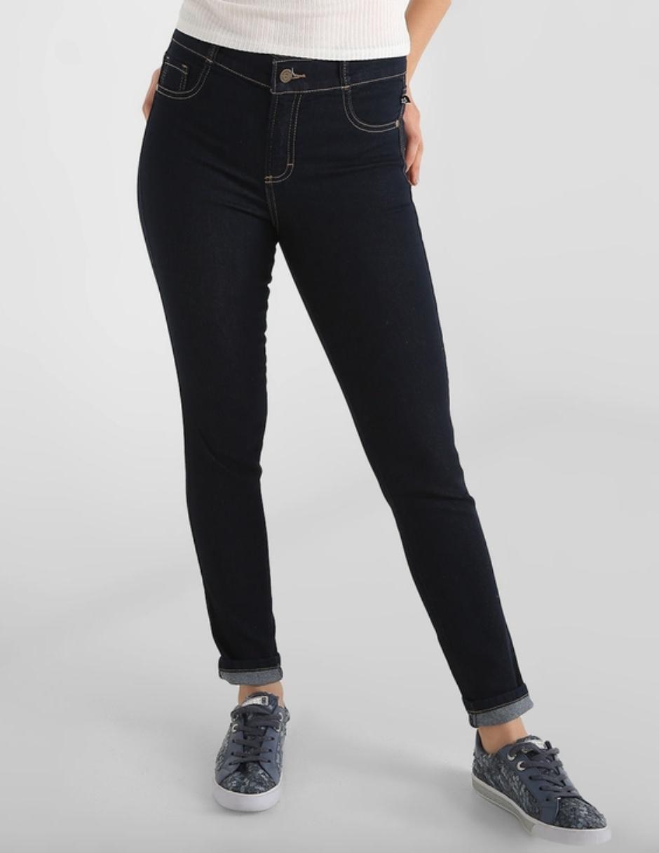 Jeans skinny a la cintura para mujer