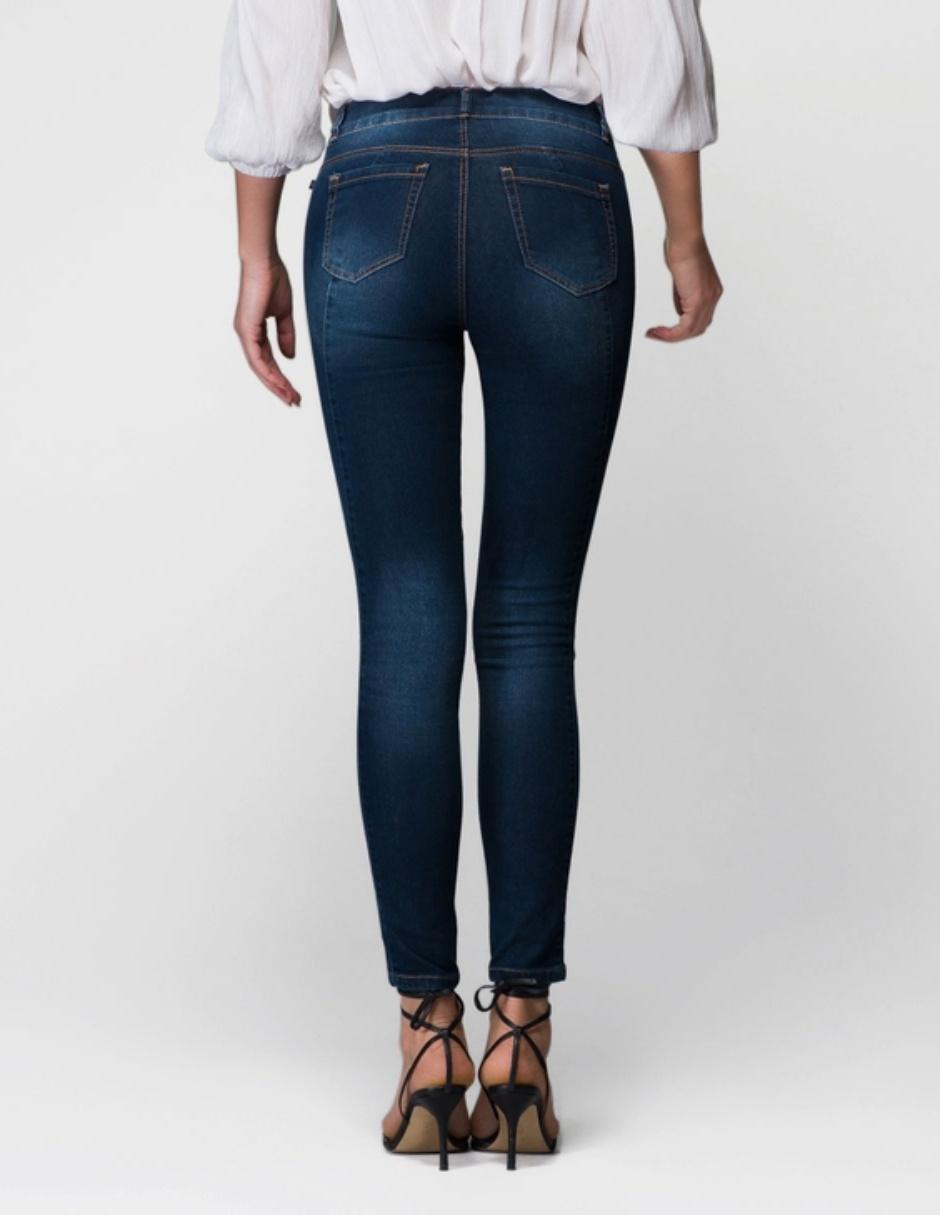 Jeans slim ! deslavado corte cintura alta para mujer 6