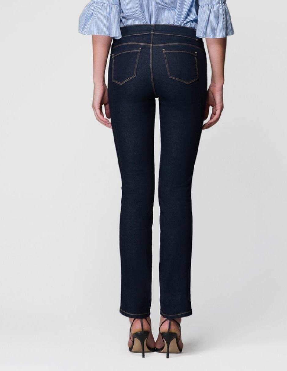 Jeans straight corte cintura alta para mujer 5